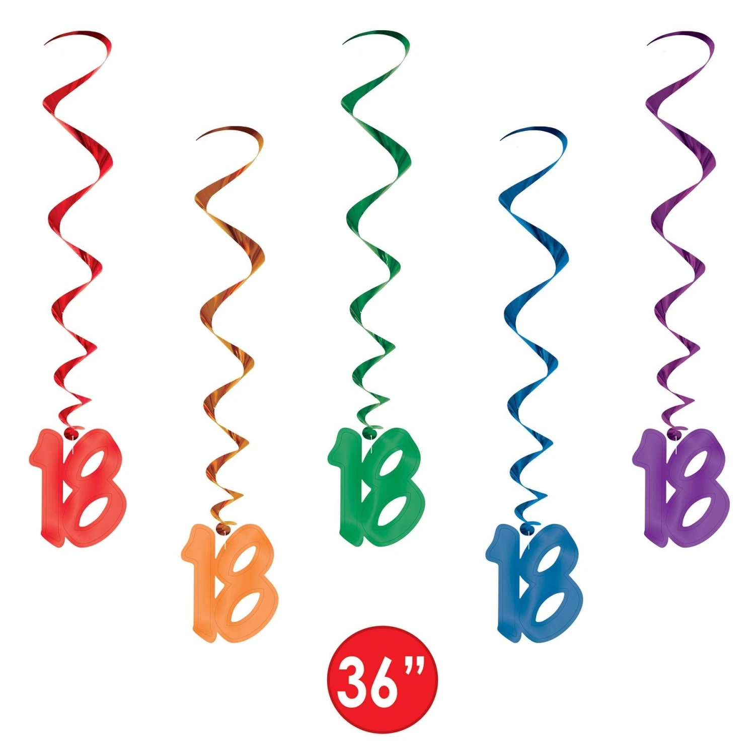 18th Birthday Party Whirls (5 Per Package) 6 18th Birthday Party Whirls (5 Per Package) - Image 6