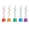 80th Birthday Party Whirls - Assorted Colors (5 Per Package) 2 80th Birthday Party Whirls - Assorted Colors (5 Per Package) -Bulk Party Supplies Shop 57551 80
