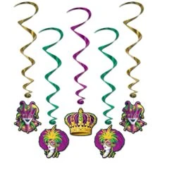 Mardi Gras Whirls (5 Per Package)