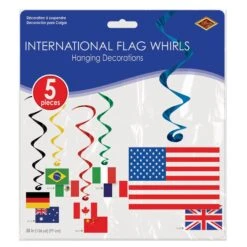 International Flag Party Whirls (5 Per Package) -Bulk Party Supplies Shop 57598 i3
