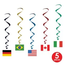 International Flag Party Whirls (5 Per Package) -Bulk Party Supplies Shop 57598 i4 1