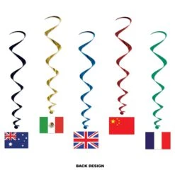 International Flag Party Whirls (5 Per Package) -Bulk Party Supplies Shop 57598 i4