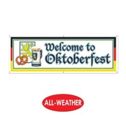 Welcome To Oktoberfest Sign Banner -Bulk Party Supplies Shop 57643 i4