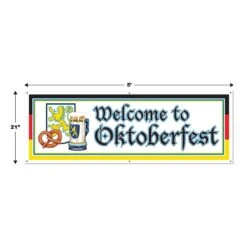 Welcome To Oktoberfest Sign Banner -Bulk Party Supplies Shop 57643 i5