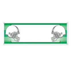Opposing Helmets Party Sign Banner
