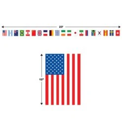 International Flag Pennant Party Banner (12"x 23ft) -Bulk Party Supplies Shop 57738 i5