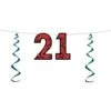 21st Birthday Party Glittered Streamer -Bulk Party Supplies Shop 57751 21
