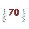 70th Birthday Party Glittered Streamer -Bulk Party Supplies Shop 57751 70