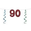 90th Birthday Party Glittered Streamer -Bulk Party Supplies Shop 57751 90