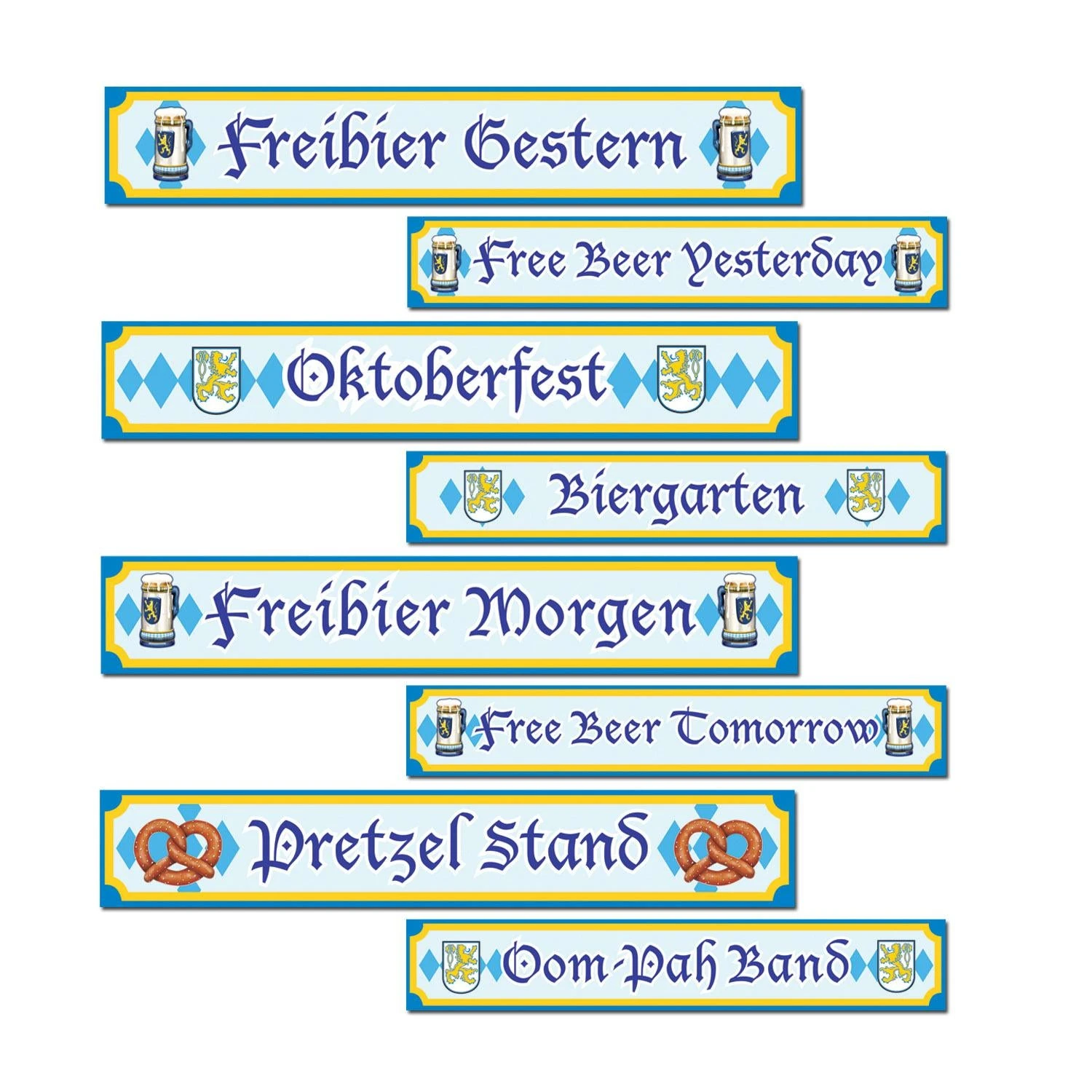 Oktoberfest Sign Cutouts (4 Per Package) 1 Oktoberfest Sign Cutouts (4 Per Package)