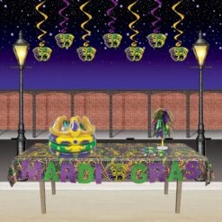 Mardi Gras Jointed Lamppost -Bulk Party Supplies Shop 57789 i2