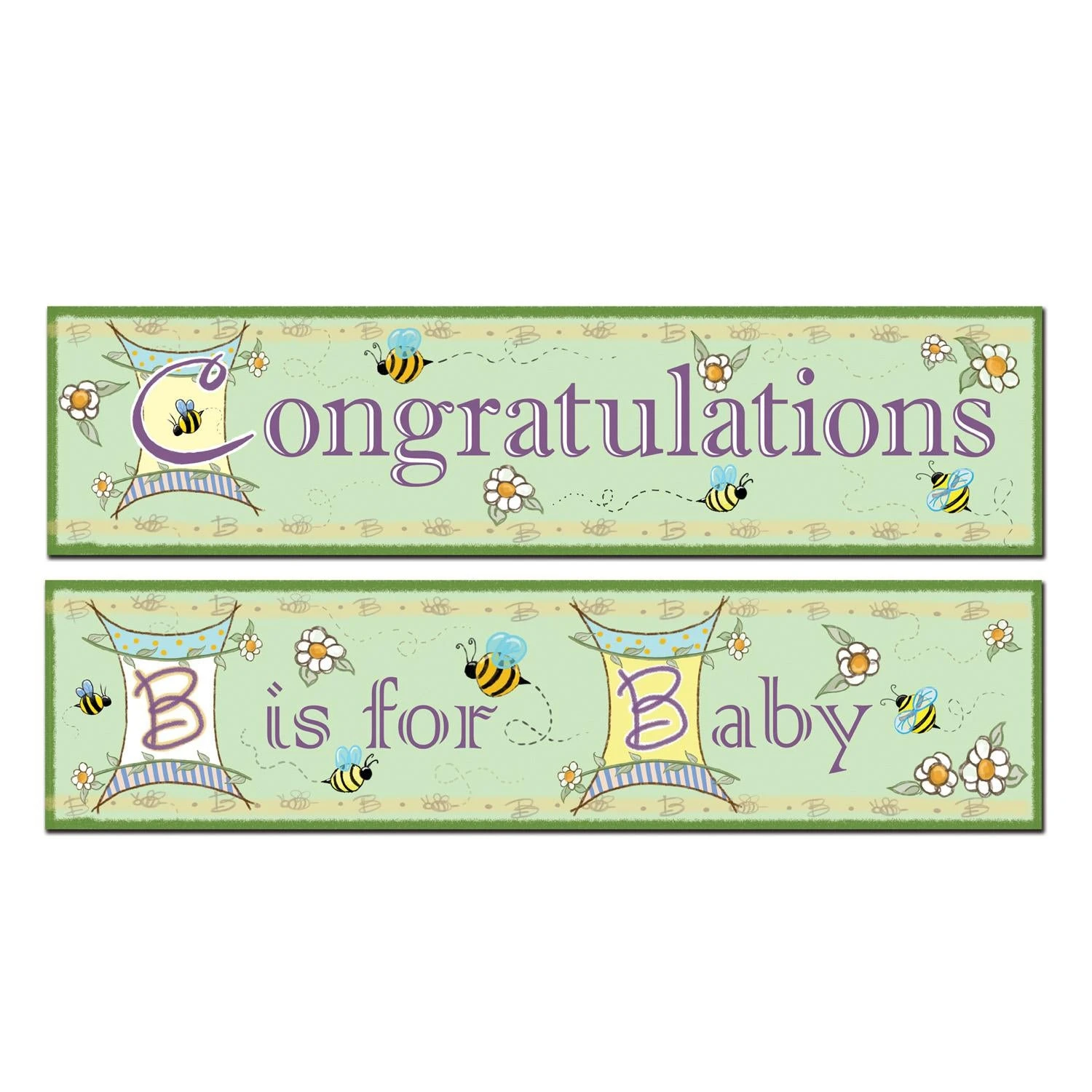 B Is For Baby Banners (2 Per Package) 1 B Is For Baby Banners (2 Per Package)