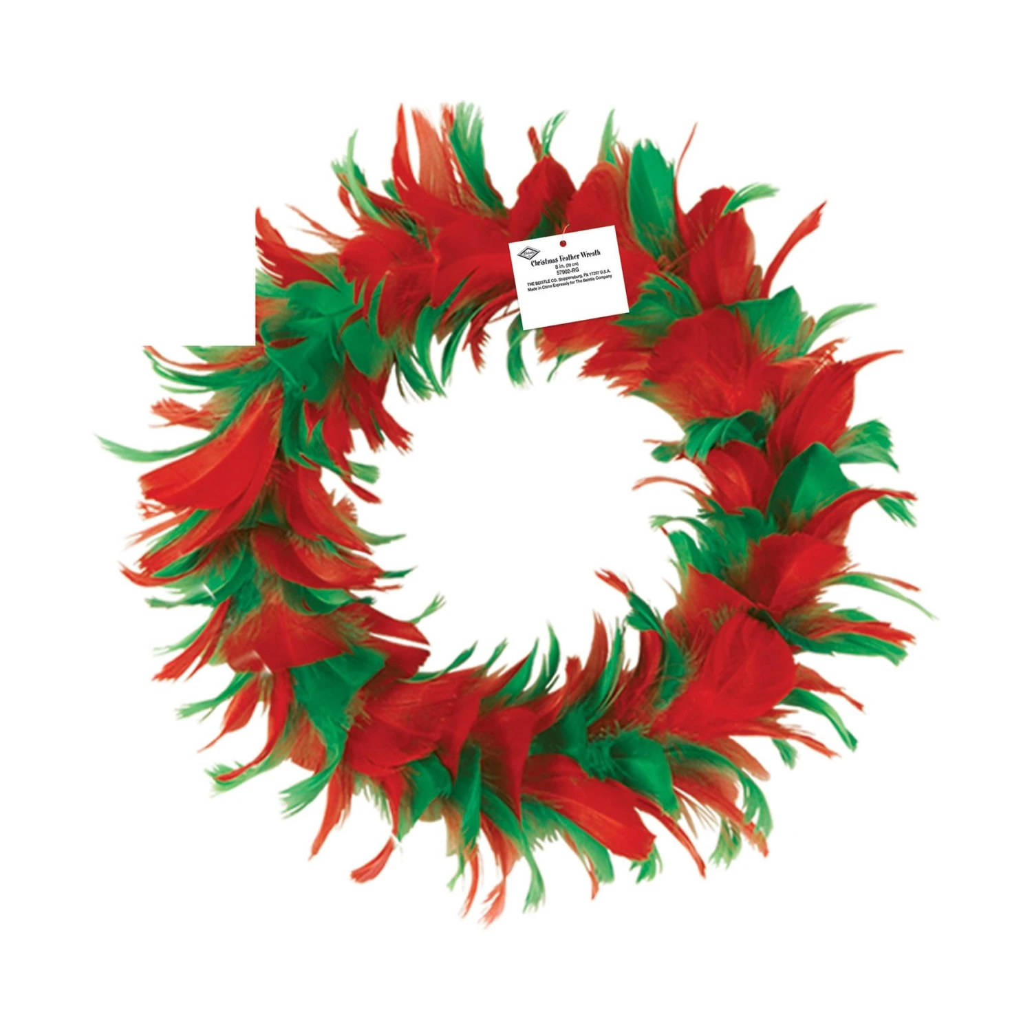8 Inch Christmas Fancy Wreath - Red & Green 3 8 Inch Christmas Fancy Wreath - Red & Green - Image 3