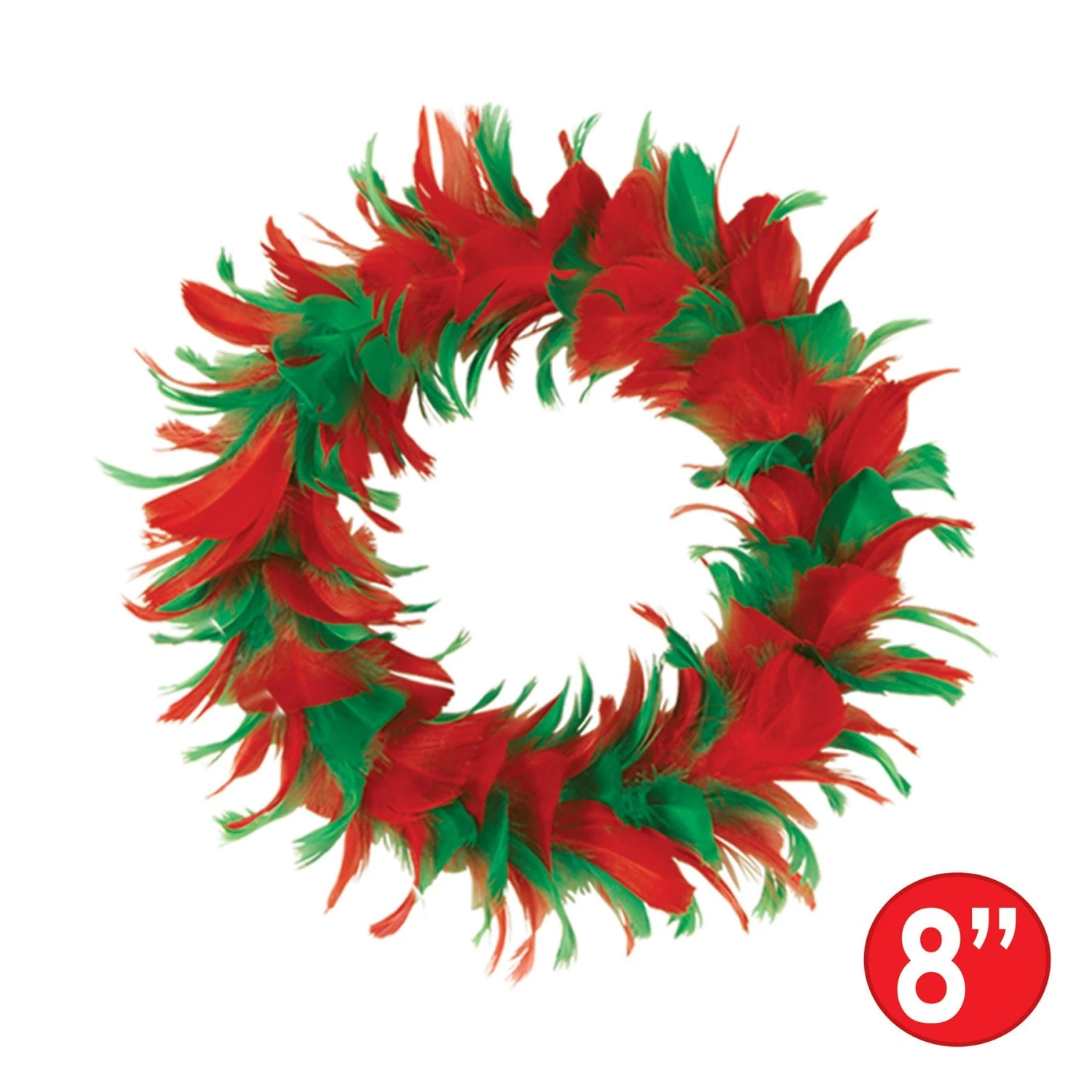 8 Inch Christmas Fancy Wreath - Red & Green 5 8 Inch Christmas Fancy Wreath - Red & Green - Image 5