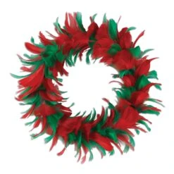 12 Inch Christmas Fancy Wreath - Red & Green
