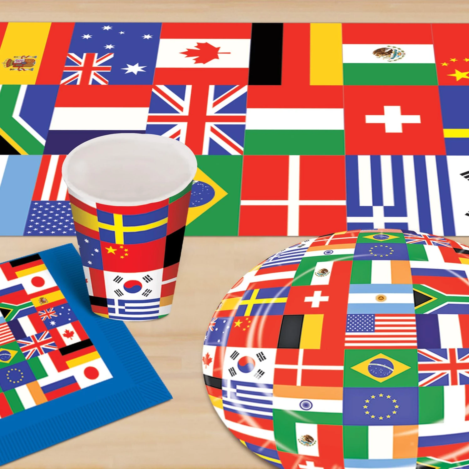 Printed International Flag Party Table Runner 3 Printed International Flag Party Table Runner - Image 3
