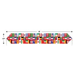 Printed International Flag Party Table Runner 12 Printed International Flag Party Table Runner -Bulk Party Supplies Shop 57905 i5