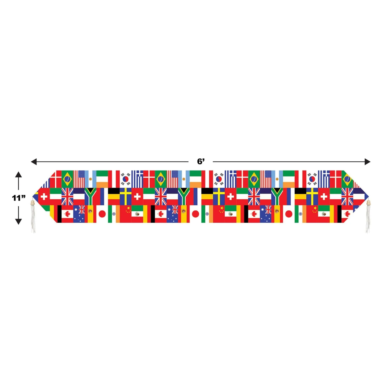 Printed International Flag Party Table Runner 6 Printed International Flag Party Table Runner - Image 6