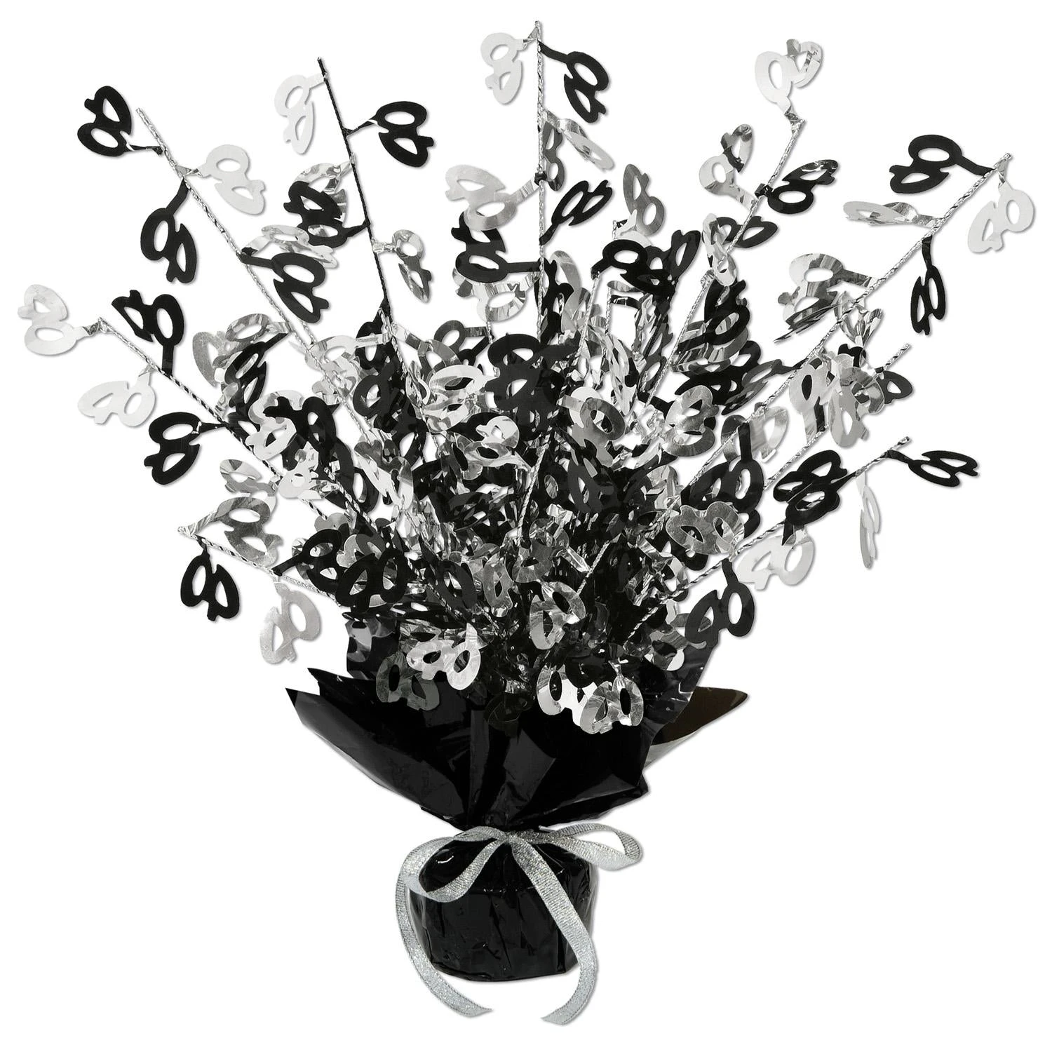 40th Birthday Party Gleam 'N Burst Centerpiece - Black 1 40th Birthday Party Gleam 'N Burst Centerpiece - Black
