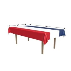 Patriotic Party Tablecover -Bulk Party Supplies Shop 57940 RWB i5