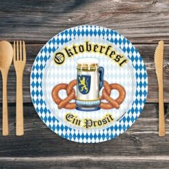 Oktoberfest Theme Paper Plates 9 Inch (8 Per Package) -Bulk Party Supplies Shop 58007 i2 1
