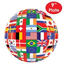 International Flag Party Paper Plates 9 Inch (8 Per Package) -Bulk Party Supplies Shop 58022 i5