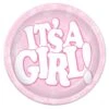 It's A Girl! Paper Plates 9 Inch (8 Per Package) -Bulk Party Supplies Shop 58040