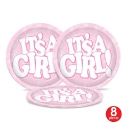 It's A Girl! Paper Plates 9 Inch (8 Per Package) 10 It's A Girl! Paper Plates 9 Inch (8 Per Package) -Bulk Party Supplies Shop 58040 i4