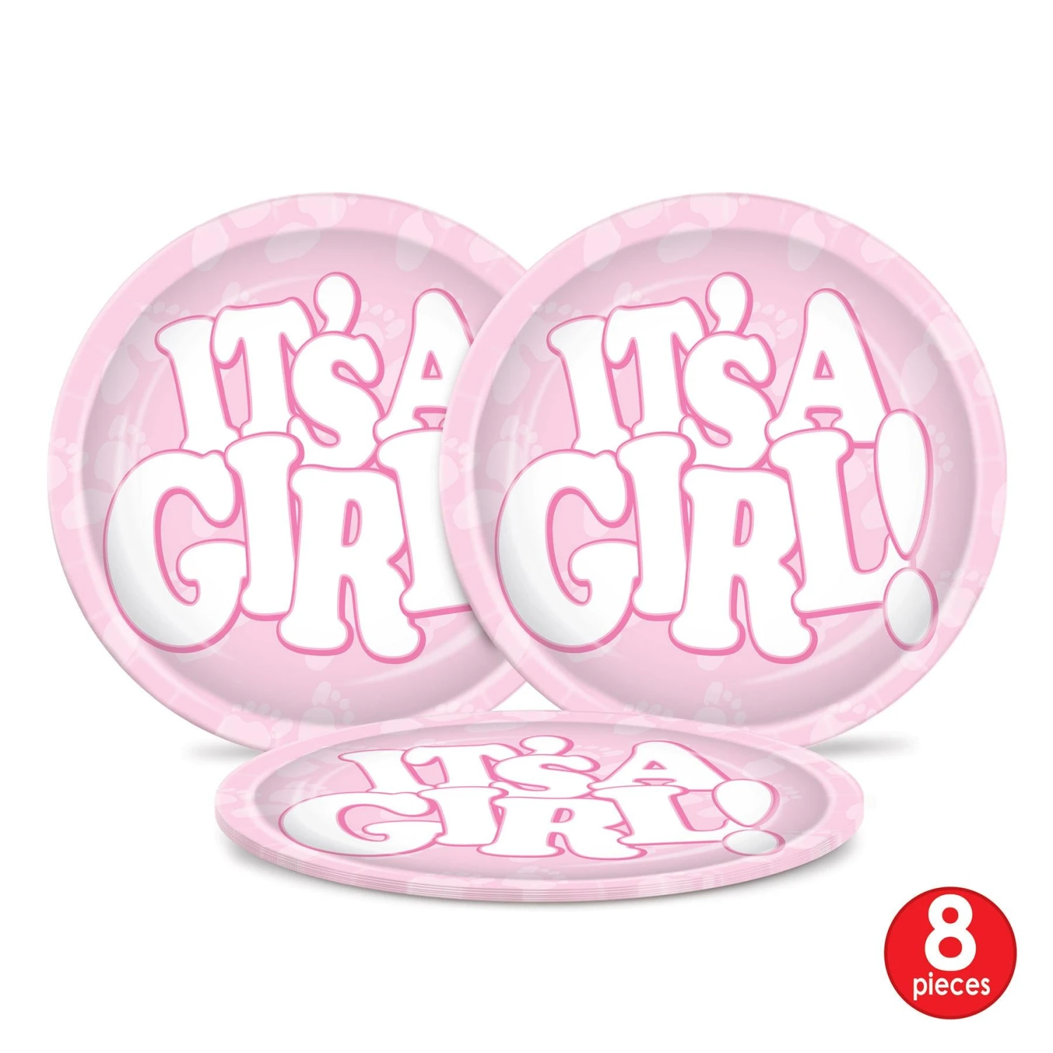 It's A Girl! Paper Plates 9 Inch (8 Per Package) 5 It's A Girl! Paper Plates 9 Inch (8 Per Package) - Image 5