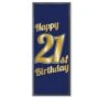 21st Birthday Party Door Cover- Navy And Gold