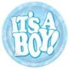It's A Boy! Paper Plates 7 Inch (8 Per Package) 2 It's A Boy! Paper Plates 7 Inch (8 Per Package) -Bulk Party Supplies Shop 58069
