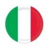 Fiesta Red, White & Green Paper Plates 7 Inch (8 Per Package) -Bulk Party Supplies Shop 58080