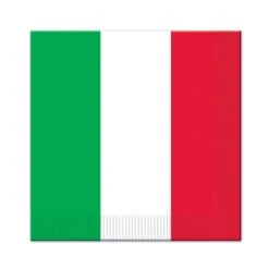 Red - White & Green Party Luncheon Napkins (16 Per Package)