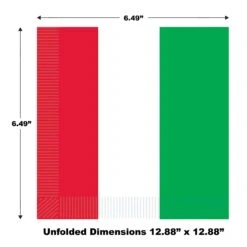 Red - White & Green Party Luncheon Napkins (16 Per Package) 11 Red - White & Green Party Luncheon Napkins (16 Per Package) -Bulk Party Supplies Shop 58111 i5