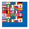 International Flag Party Luncheon Napkins (16 Per Package) -Bulk Party Supplies Shop 58122