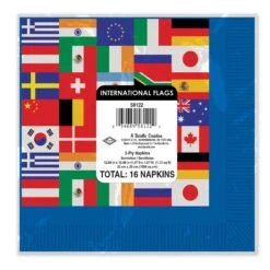 International Flag Party Luncheon Napkins (16 Per Package) -Bulk Party Supplies Shop 58122 i3