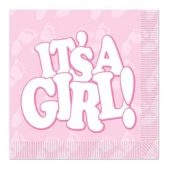 It's A Girl! Luncheon Napkins (16 Per Package)