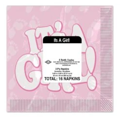 It's A Girl! Beverage Napkins (16 Per Package) -Bulk Party Supplies Shop 58168 i3