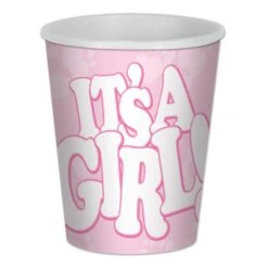 It's A Girl! Beverage Cups (8 Per Package)