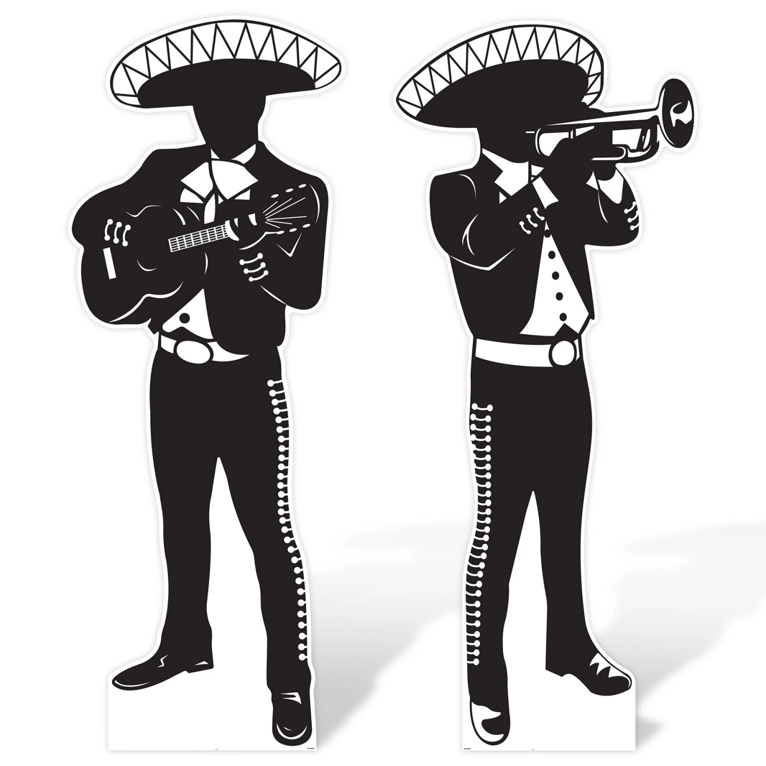 Mariachi Silhouette Stand-Ups (2 Per Package) 1 Mariachi Silhouette Stand-Ups (2 Per Package)