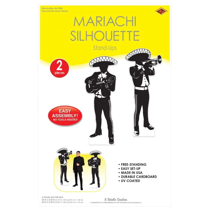 Mariachi Silhouette Stand-Ups (2 Per Package) 4 Mariachi Silhouette Stand-Ups (2 Per Package) - Image 4