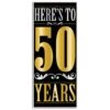 Here's To 50 Years Door Cover -Bulk Party Supplies Shop 59633