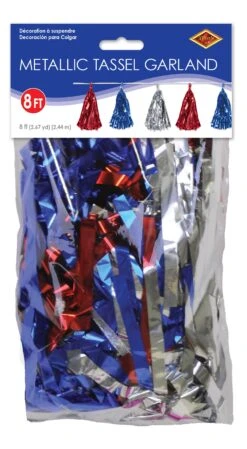 Metallic Tassel Party Garland - Red - Silver - Blue -Bulk Party Supplies Shop 59927 RSB i3 de8bd4fc ce10 414f a334 75889524460b