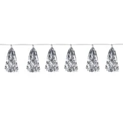 Metallic Party Tassel Garland - Silver