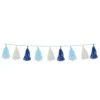 Metallic & Party Tissue Tassel Garland - Blue