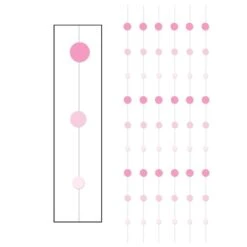 Dot Stringers - Pink (6 Per Package)