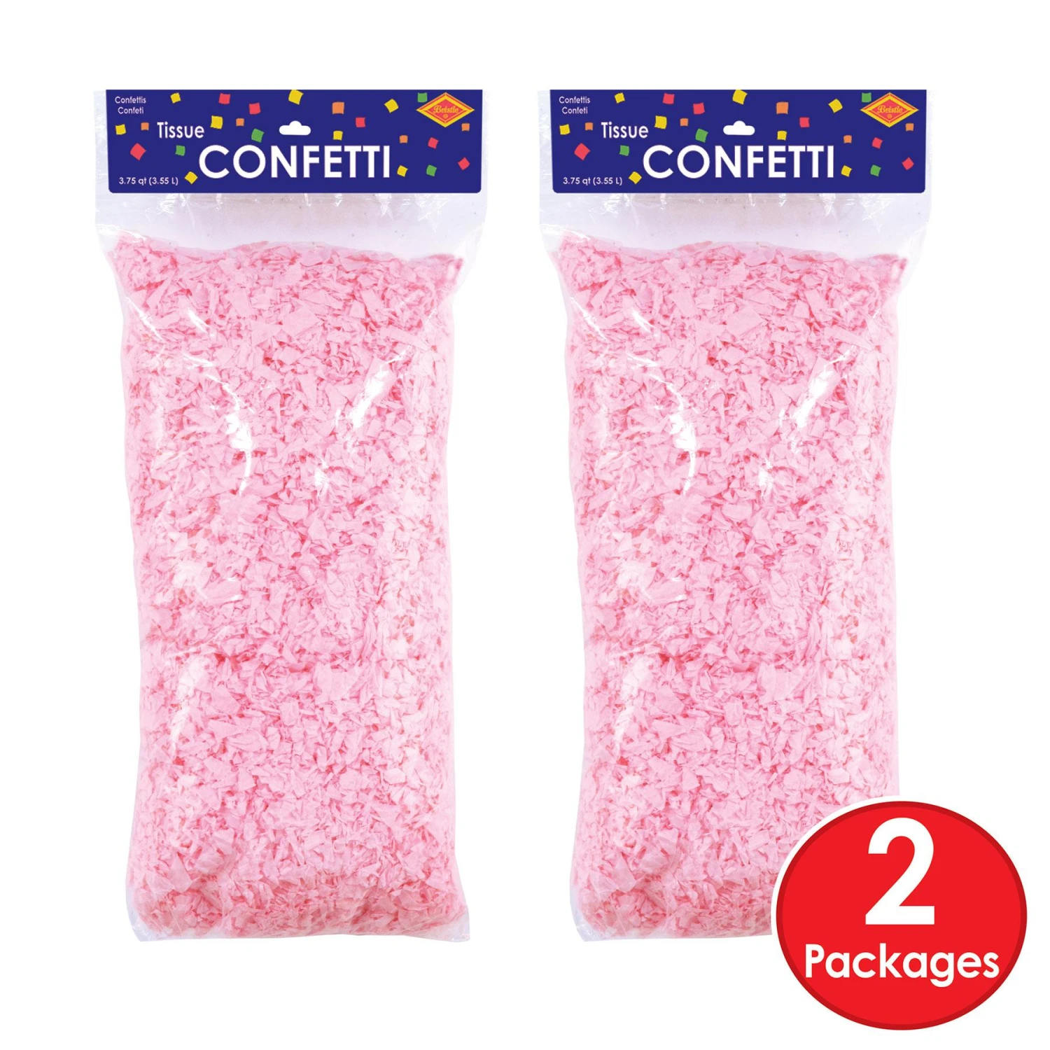 Tissue Confetti Pink (3.75 Qt Per Package) 4 Tissue Confetti Pink (3.75 Qt Per Package) - Image 4