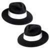 Black Velour Fedora With Band (25 Per Case) -Bulk Party Supplies Shop 60057 25