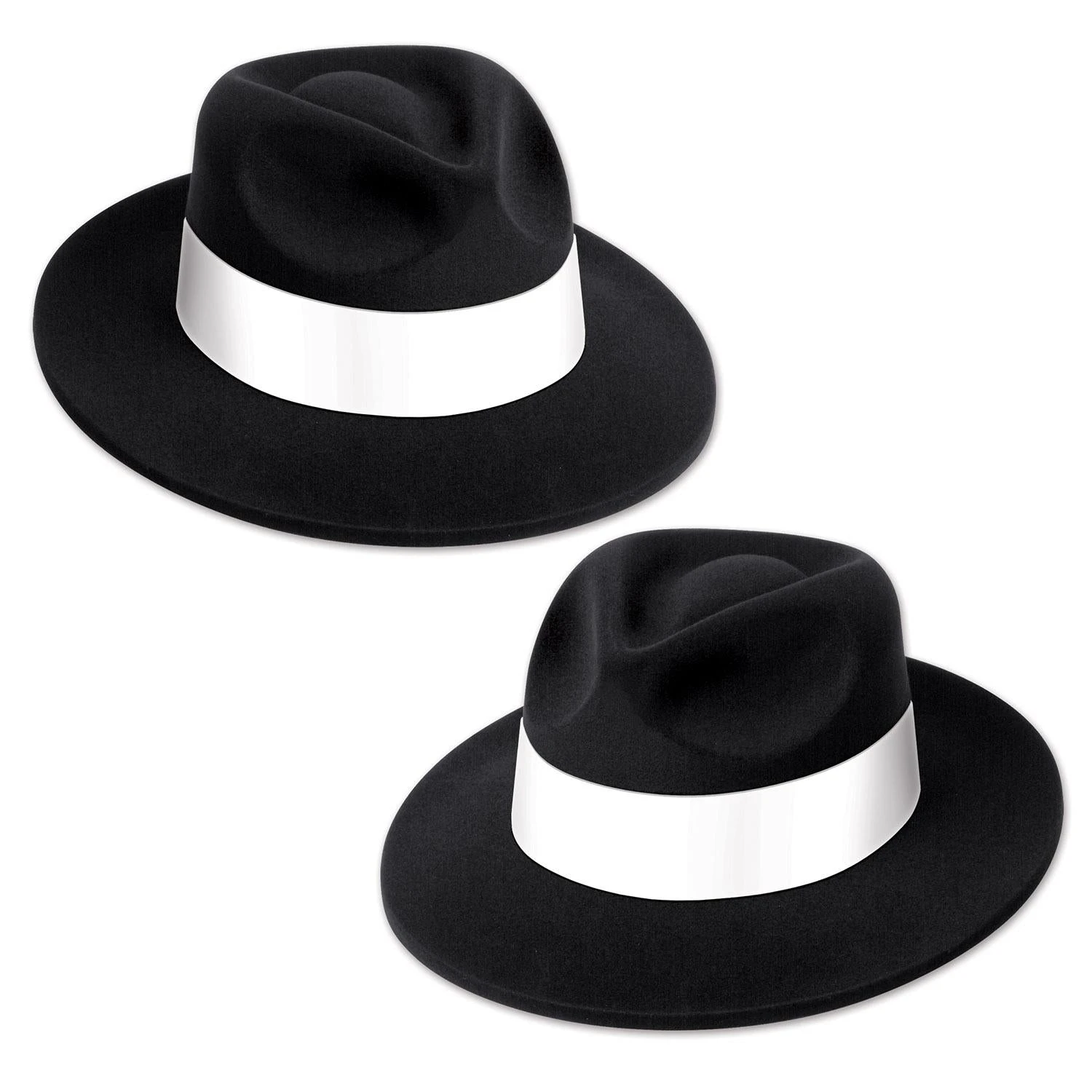 Black Velour Fedora With Band (25 Per Case) 1 Black Velour Fedora With Band (25 Per Case)