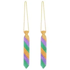 Mardi Gras Beaded Mardi Gras Tie -Bulk Party Supplies Shop 60067 i7